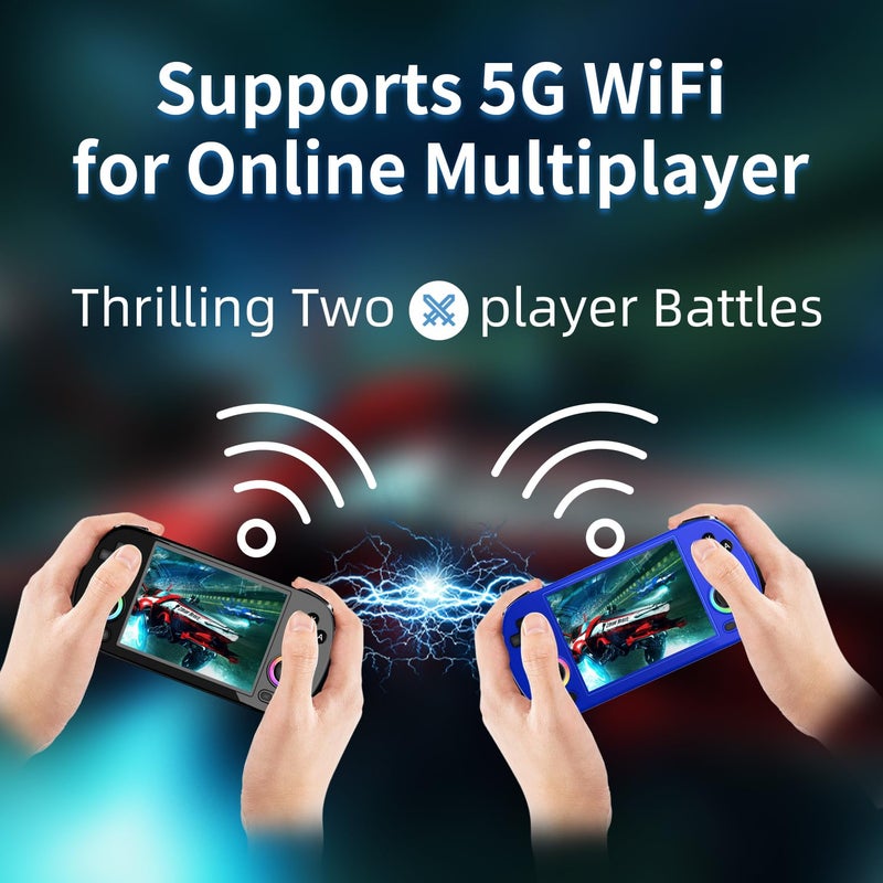 Aivuidbs RG40XX H Handheld Game Console RG40XXH Retro Gaming Console 4.0'' IPS Screen with 64G TF Card Pre-Installed Games Linux System Supports 5G WiFi Bluetooth HDMI and TV Output New Emulator RG40XX Black - Image 5
